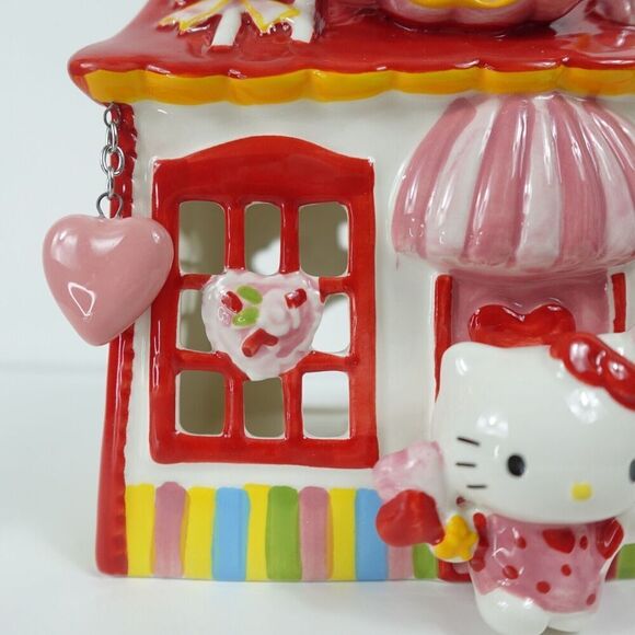 Blue Sky Hello Kitty Handcrafted Ceramic Sweet Shoppe Candle House - Picture 3 of 16